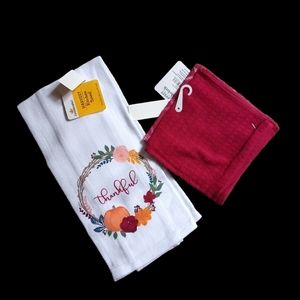 New! 3 piece Dish Towel set! 100% Cotton.